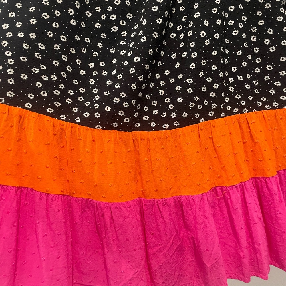 ODDY Black, Orange, and Pink Dress - Picture 7 of 7